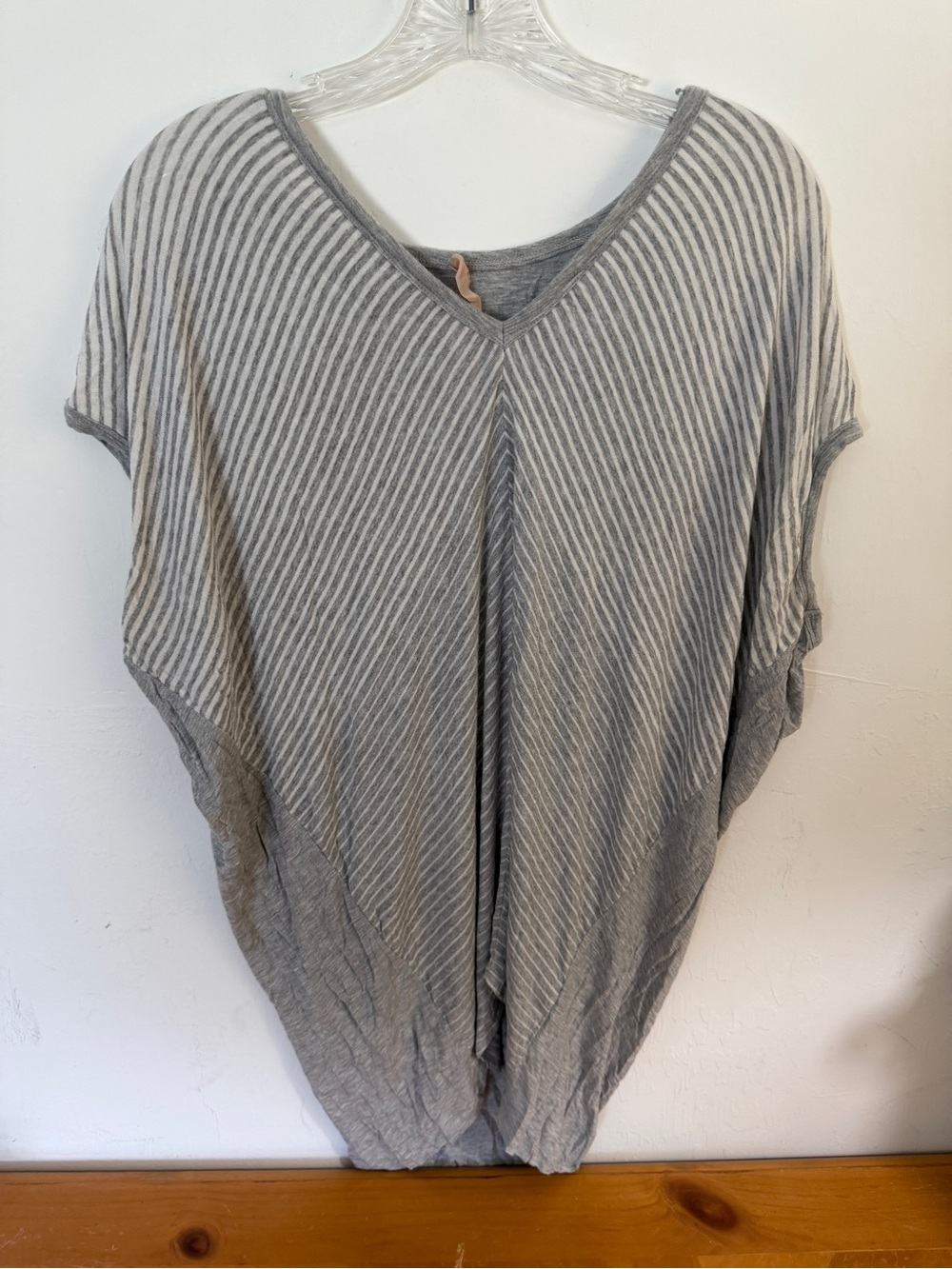 Parker Gray Striped V-Neck Tunic